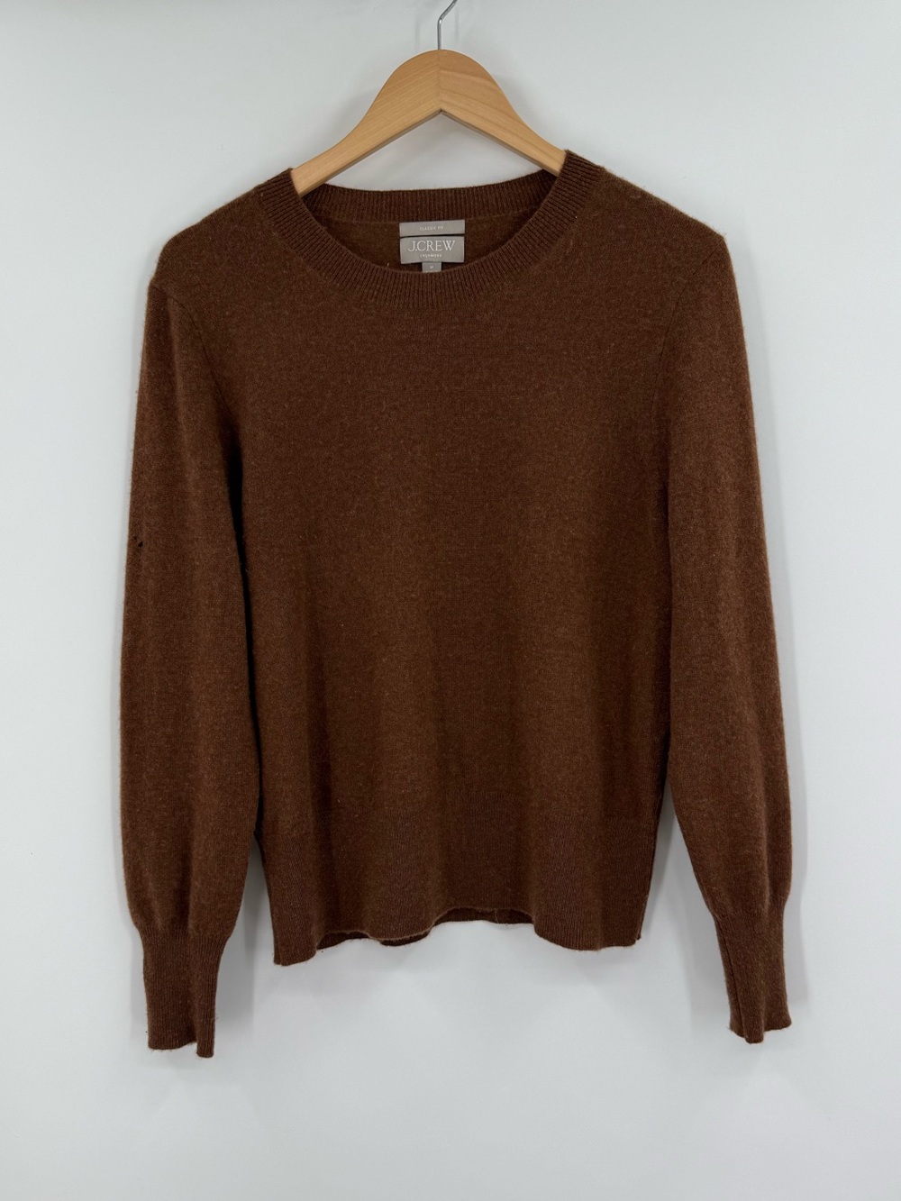J.Crew Cashmere Classic Fit Crewneck Sweater | Brown | Medium